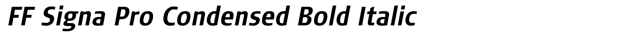 FF Signa Pro Condensed Bold Italic image
